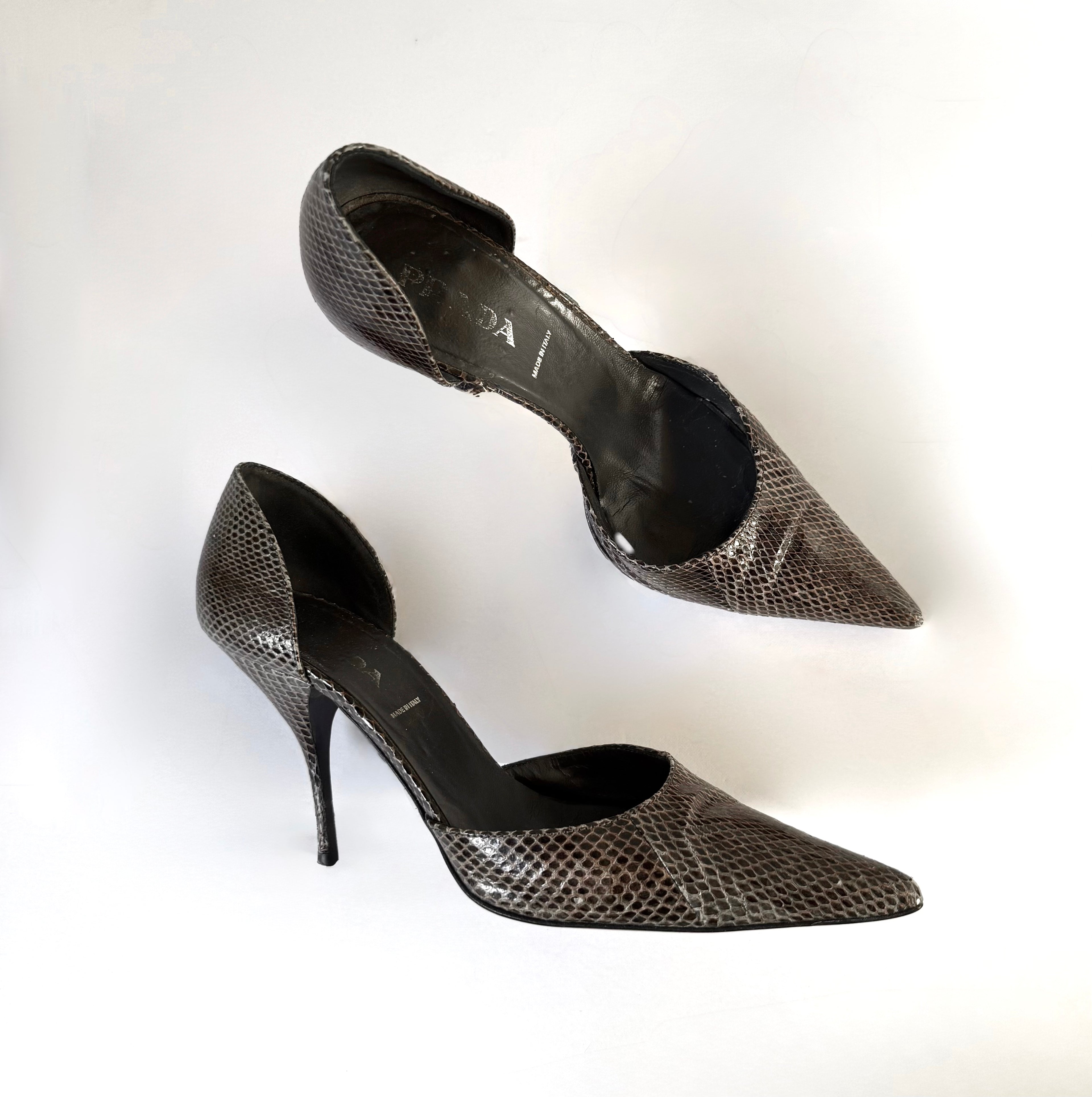 Vintage Prada Snakeskin Heels (35.5)