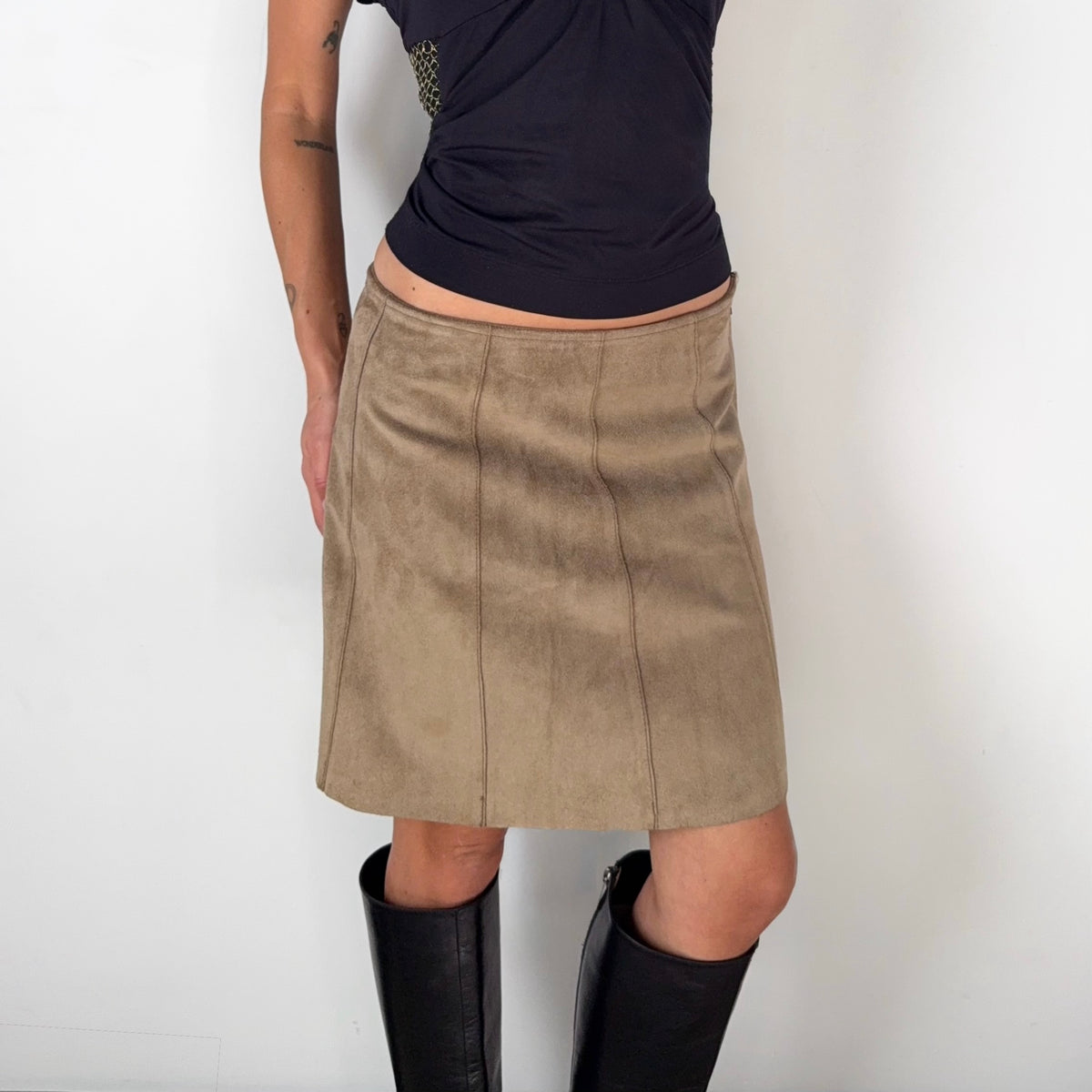 Vintage DKNY Suede Mini Skirt