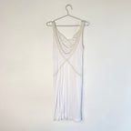 Vintage La Perla White Lace Midi Slip Dress