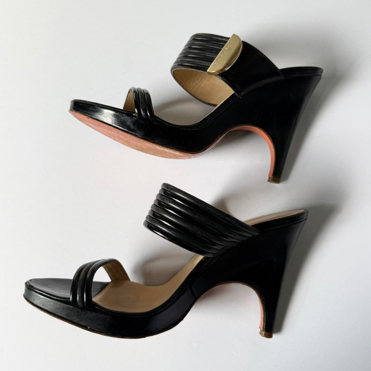 Vintage Versace Wedge Sandal Heels (36)