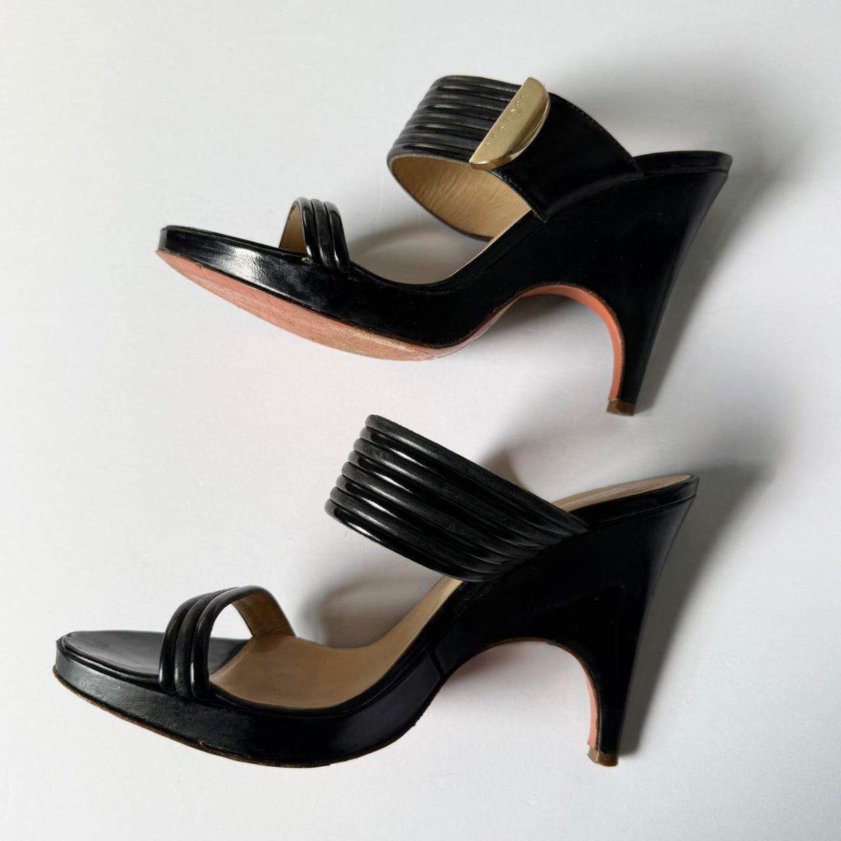 Vintage Versace Wedge Sandal Heels (36)