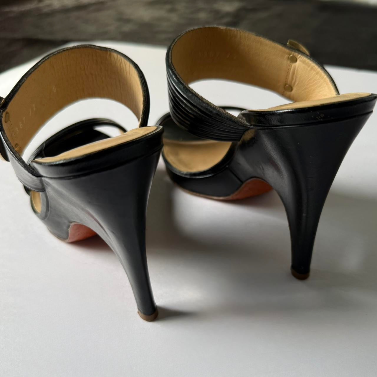 Vintage Versace Wedge Sandal Heels (36)