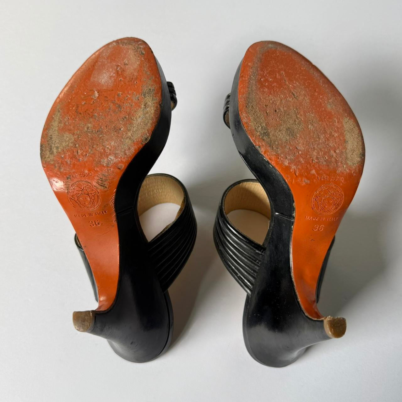 Vintage Versace Wedge Sandal Heels (36)