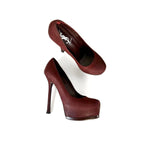 YSL Burgundy Platform Heels (37.5)