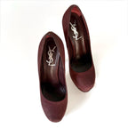YSL Burgundy Platform Heels (37.5)