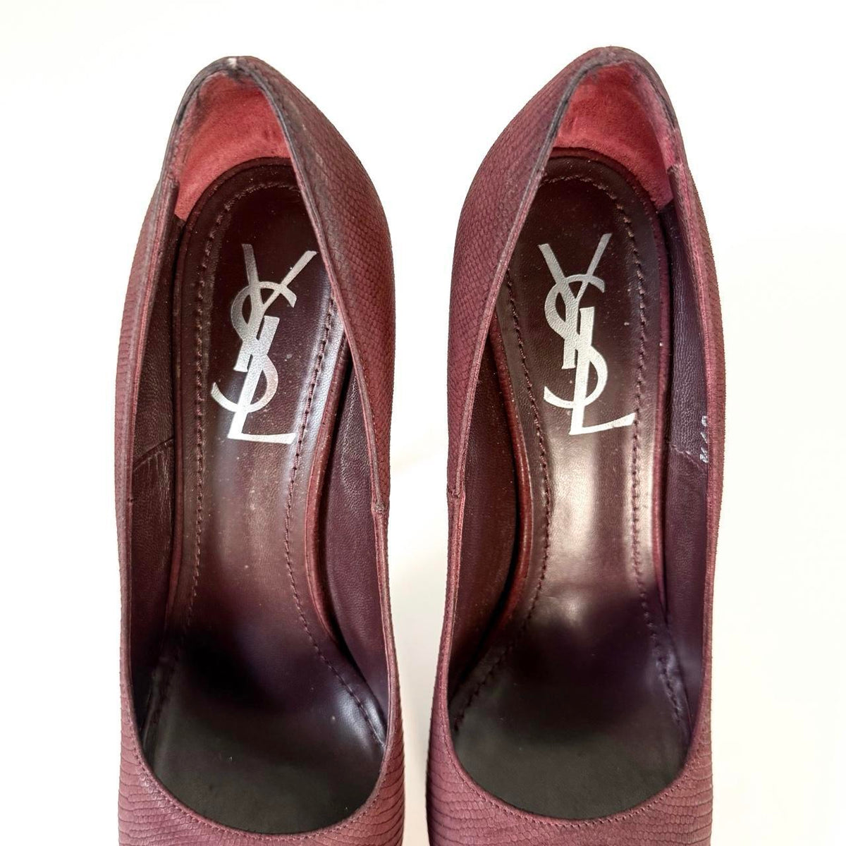 YSL Burgundy Platform Heels (37.5)