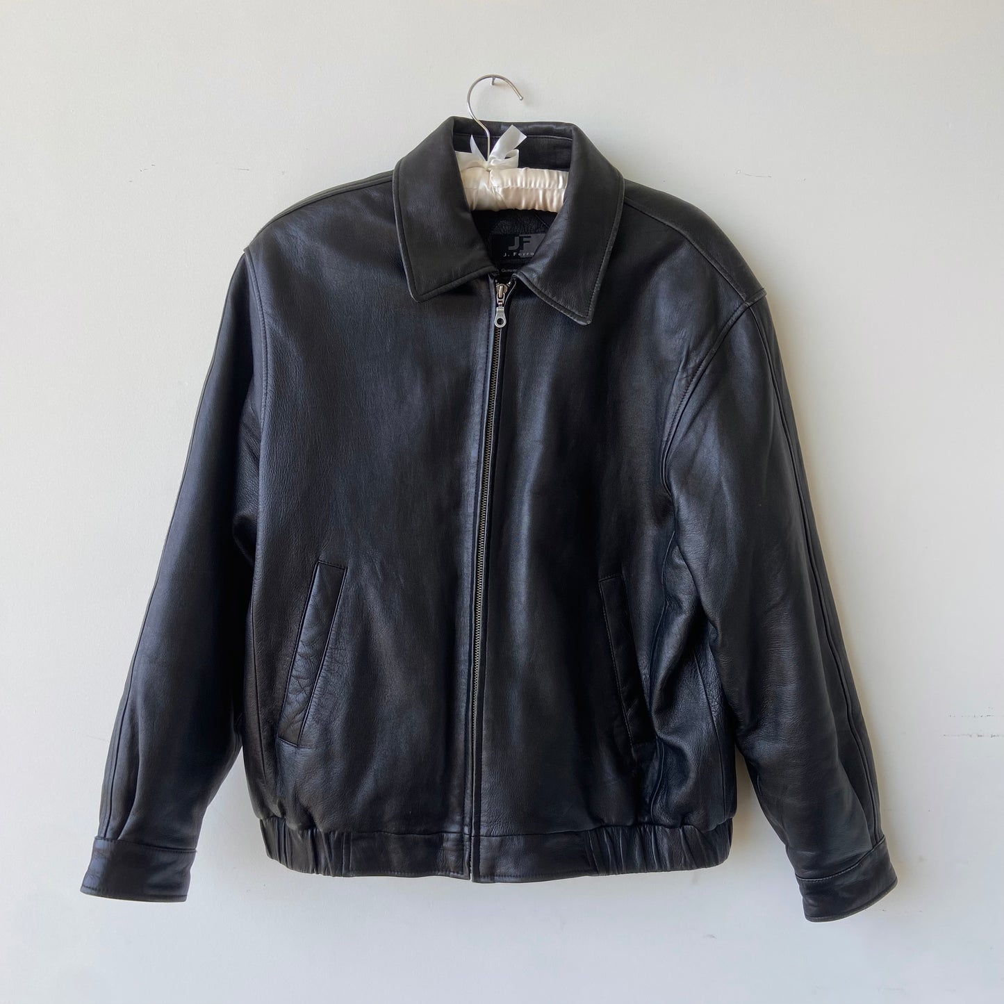 Vintage Leather Bomber Jacket