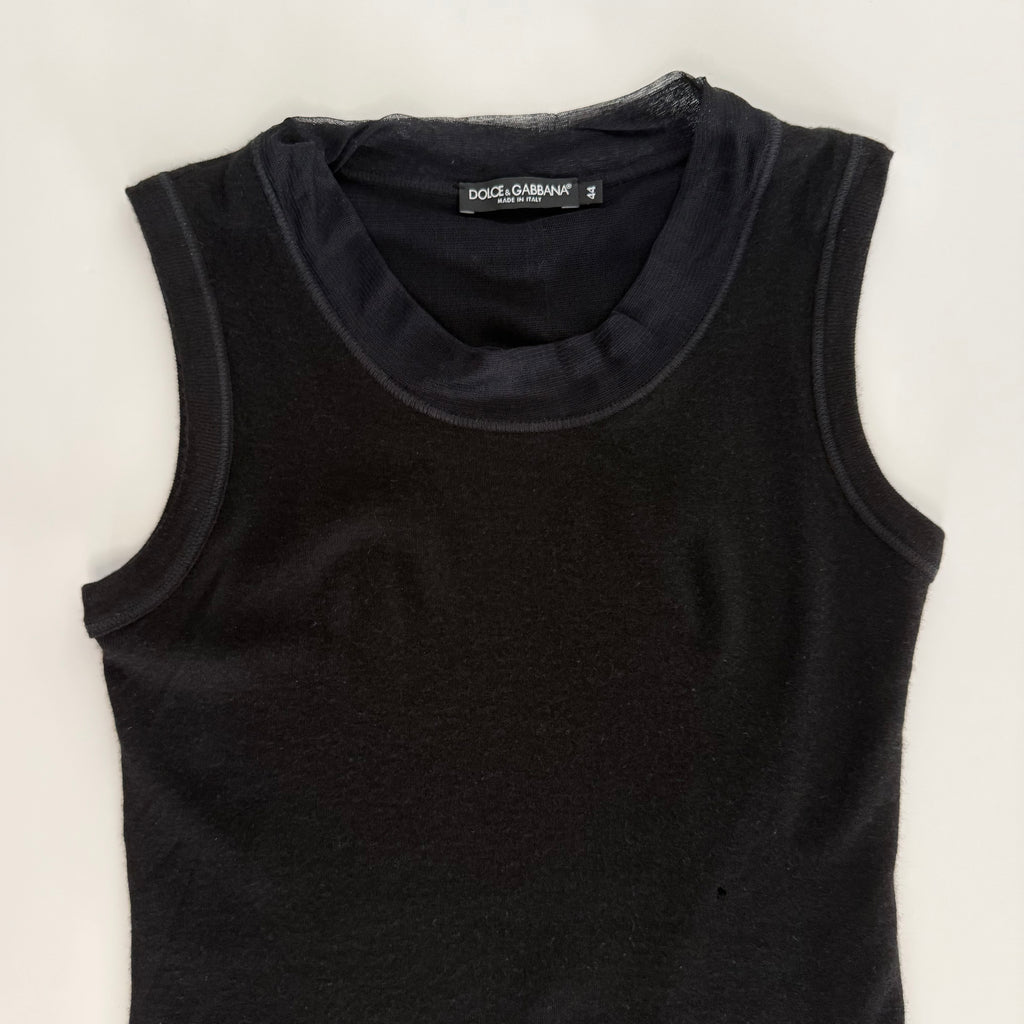 Vintage Dolce & Gabbana 90s Black Tank Mini Dress