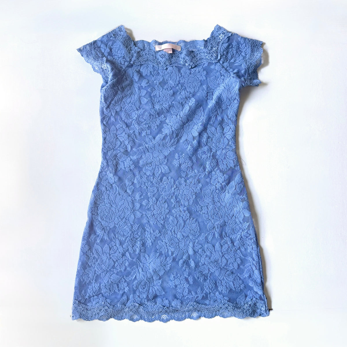 Victoria’s Secret Blue Lace Cap Sleeve Mini Dress Y2K