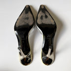 Vintage Roberto Cavalli Snakeskin Pointed Toe Mule Heels (38)