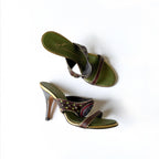 Vintage Giuseppe Zanotti Jeweled Leather Mule Sandal Heels (36)