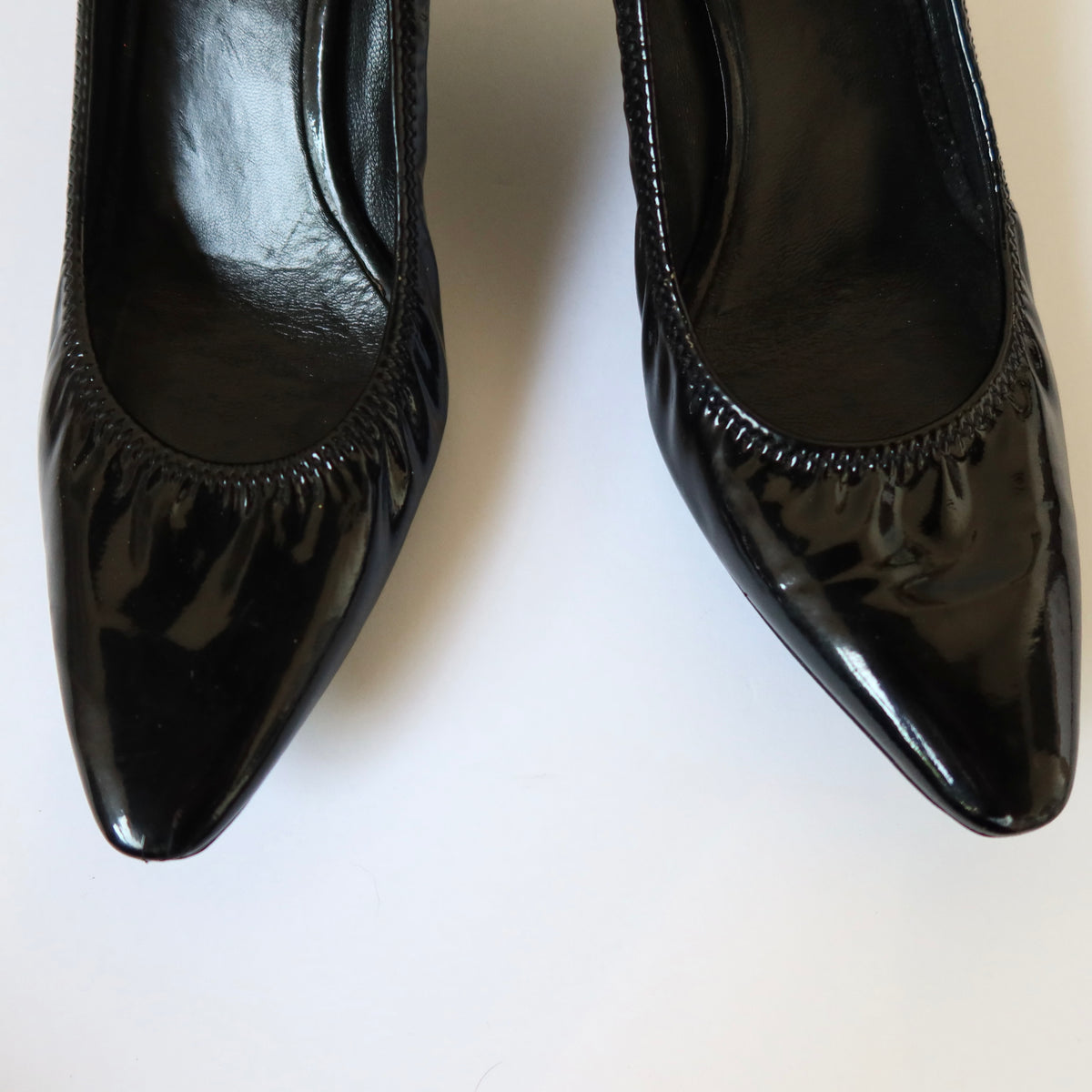 Prada Leather Kitten Heel Pumps (37.5)