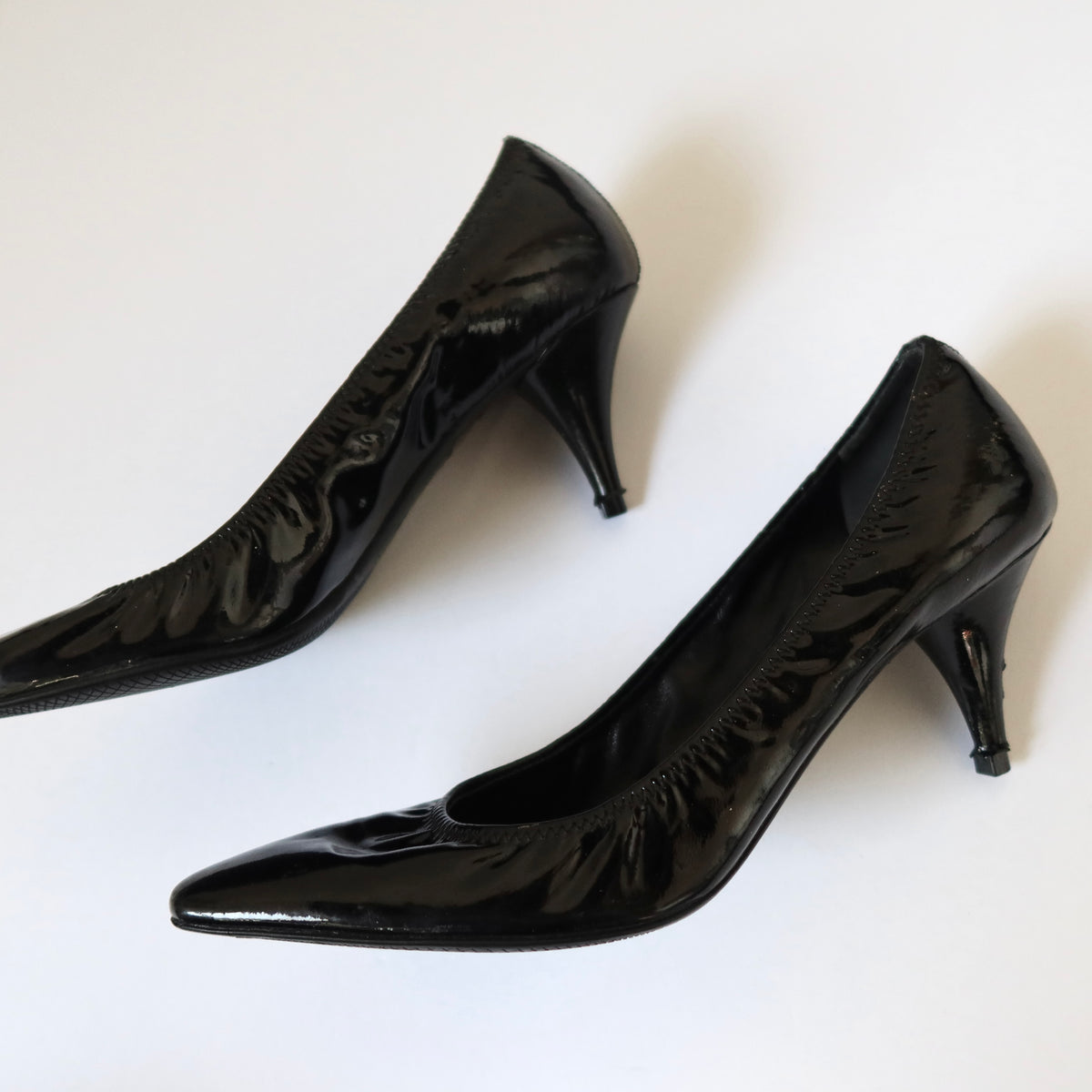 Prada Leather Kitten Heel Pumps (37.5)