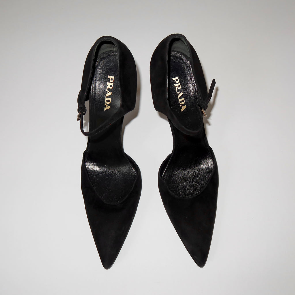 Prada Mary Jane Pointed Toe Heels