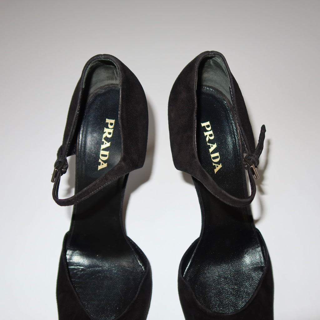 Prada Mary Jane Pointed Toe Heels