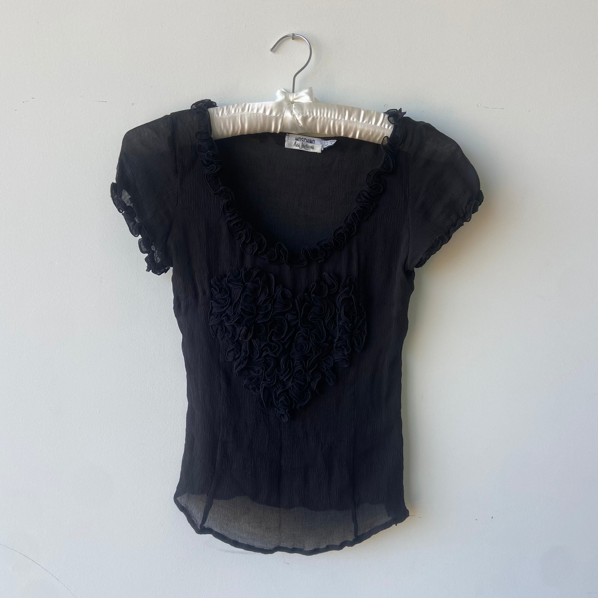 Vintage Moschino Ruffled Heart Top