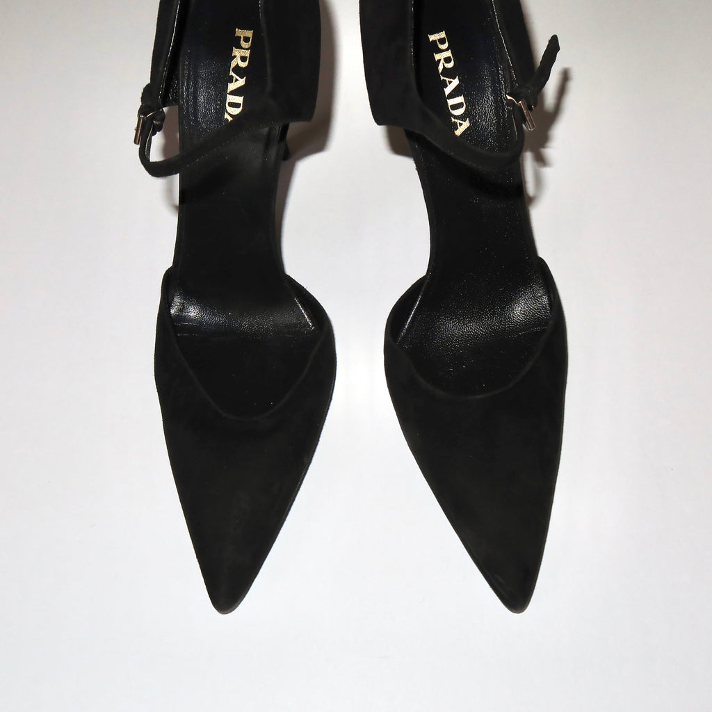 Prada Mary Jane Pointed Toe Heels