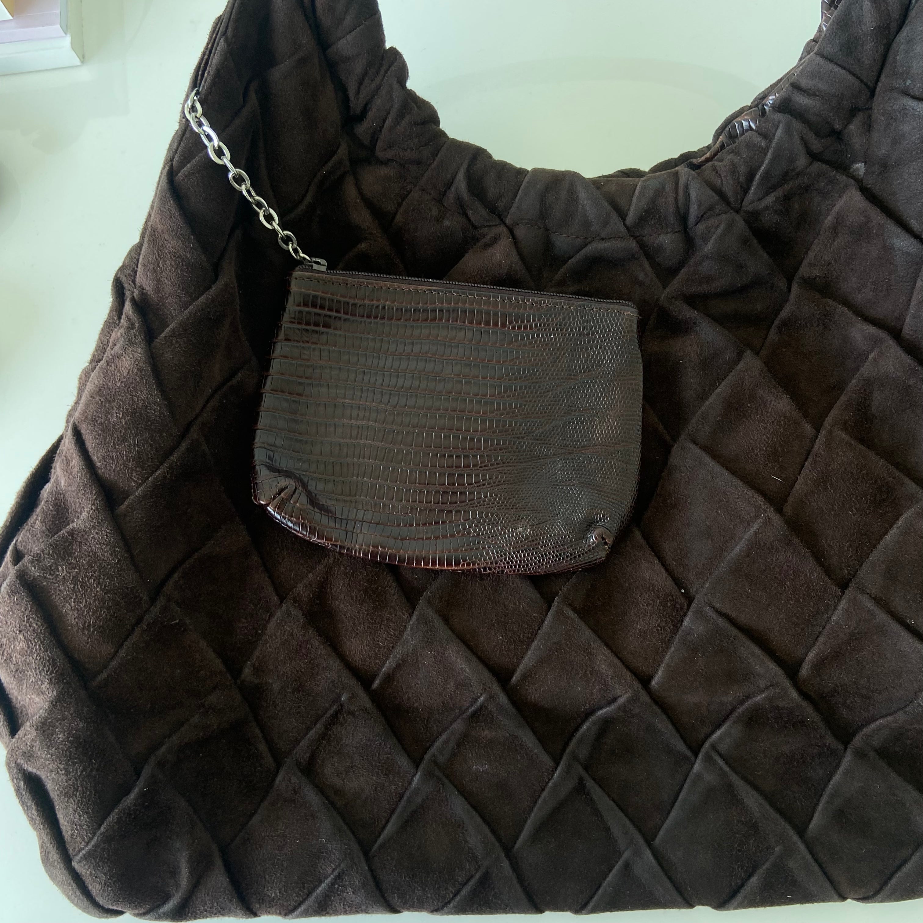 Giorgio Armani Suede Shoulder Bag
