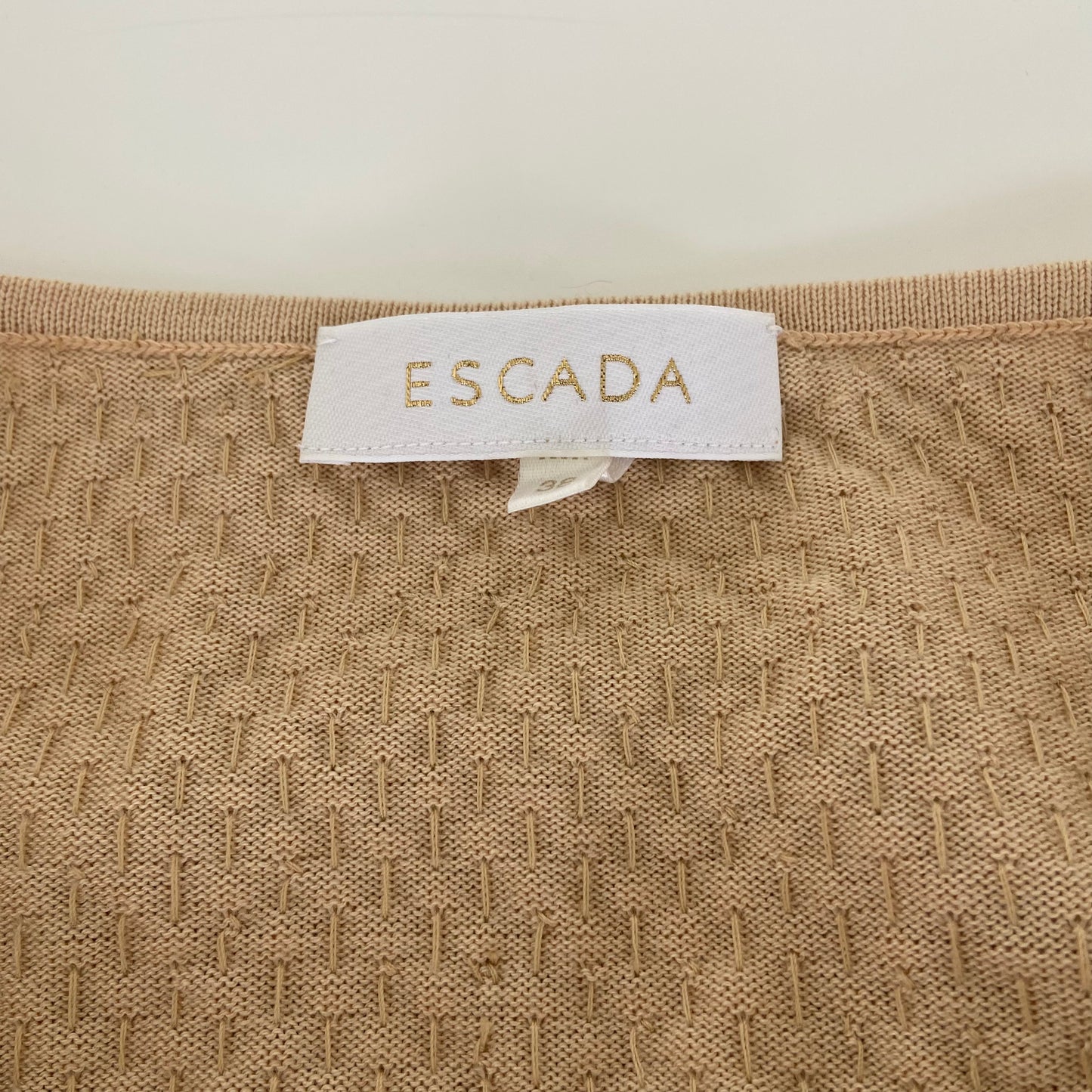 Escada Gold Beaded Halter Top