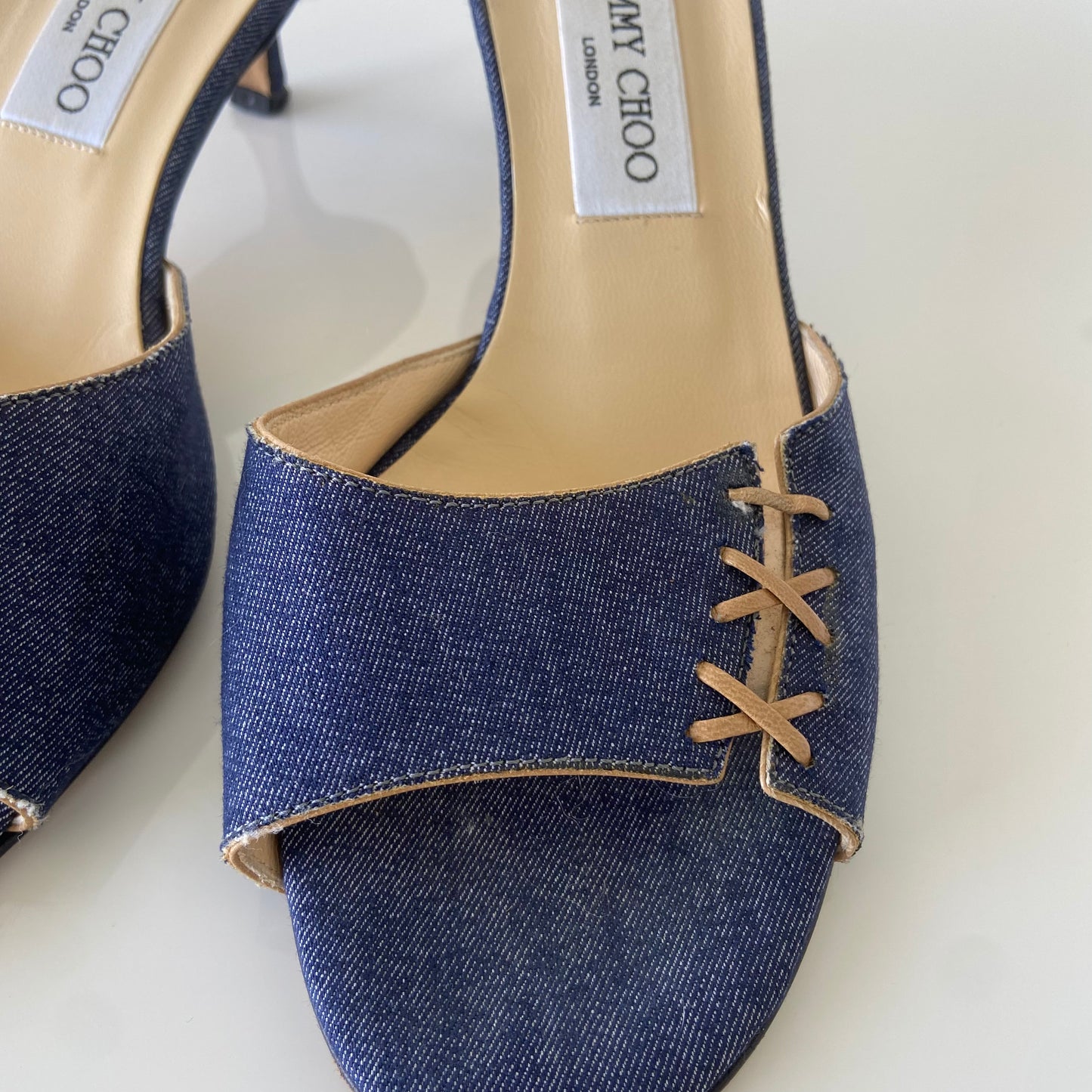 Jimmy Choo Denim Kitten Heels