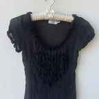 Vintage Moschino Ruffled Heart Top