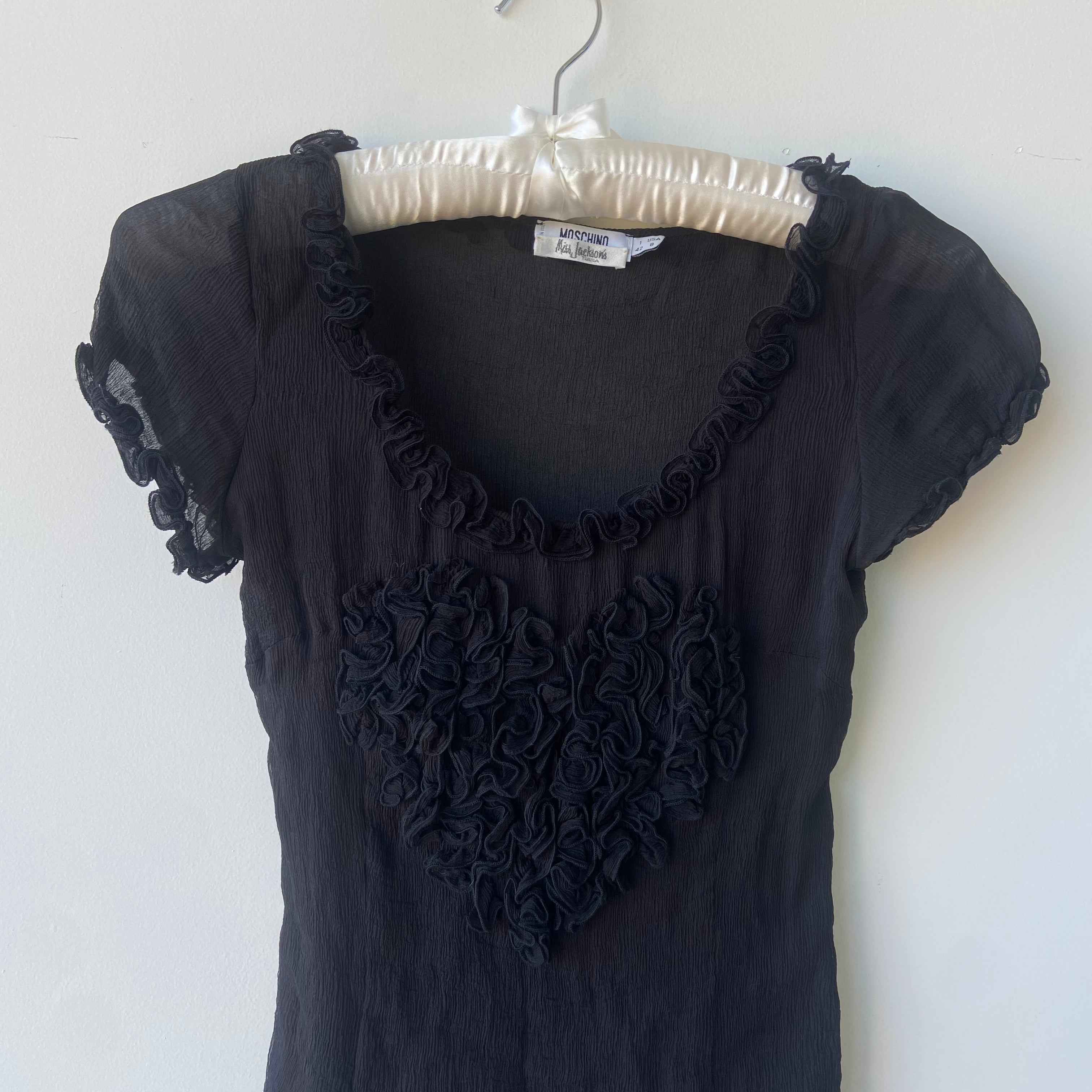 Vintage Moschino Ruffled Heart Top