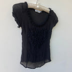 Vintage Moschino Ruffled Heart Top