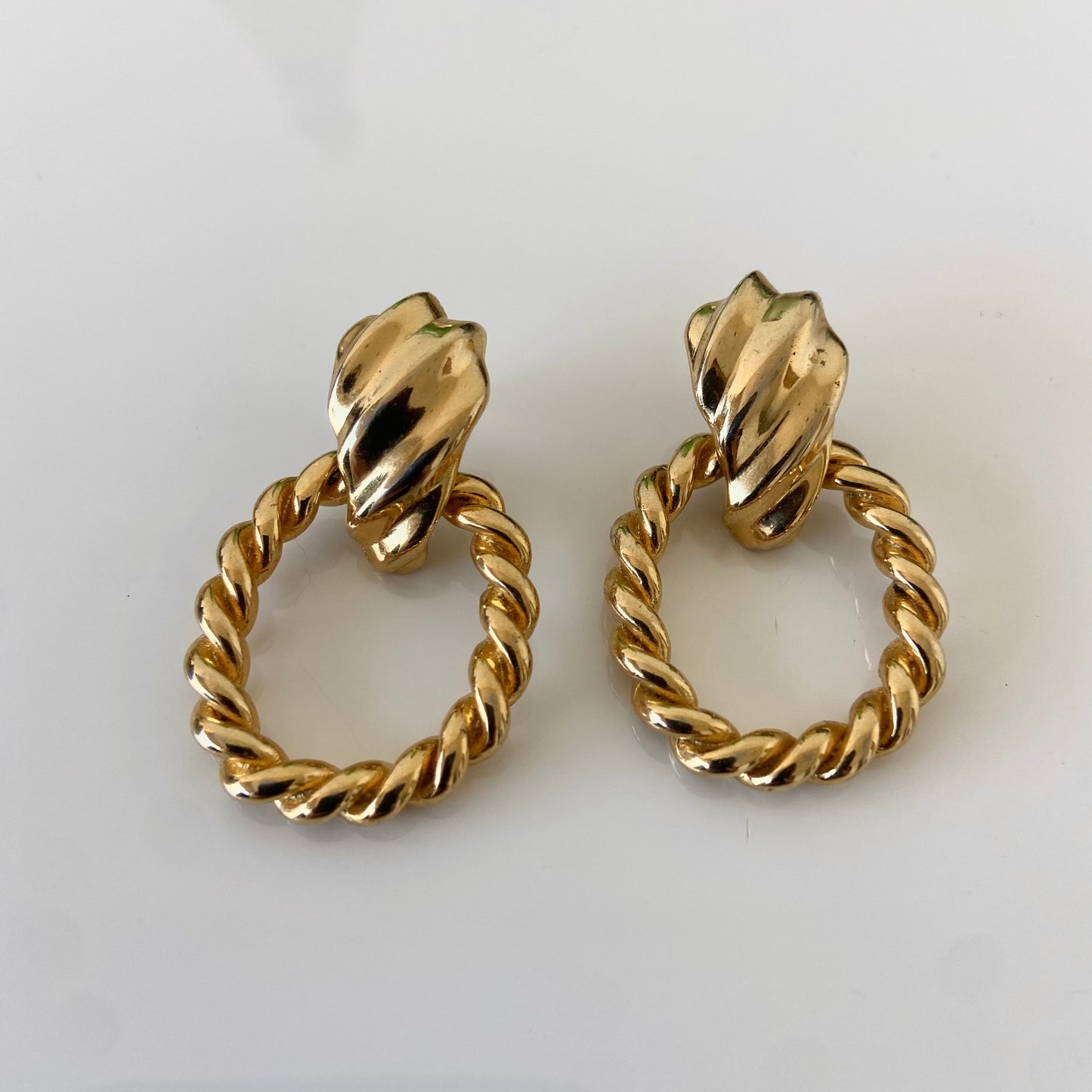 Vintage Gold Chunky Earrings