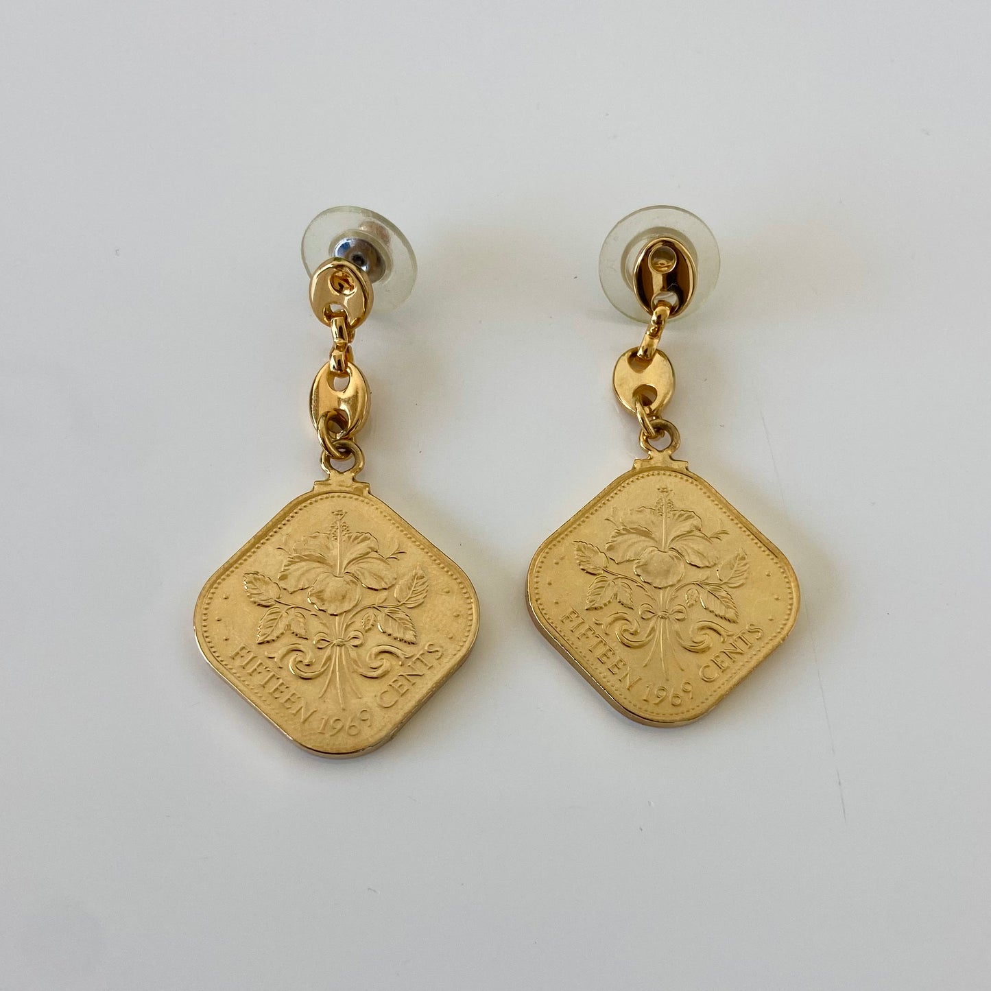 Vintage Gold Coin Earrings