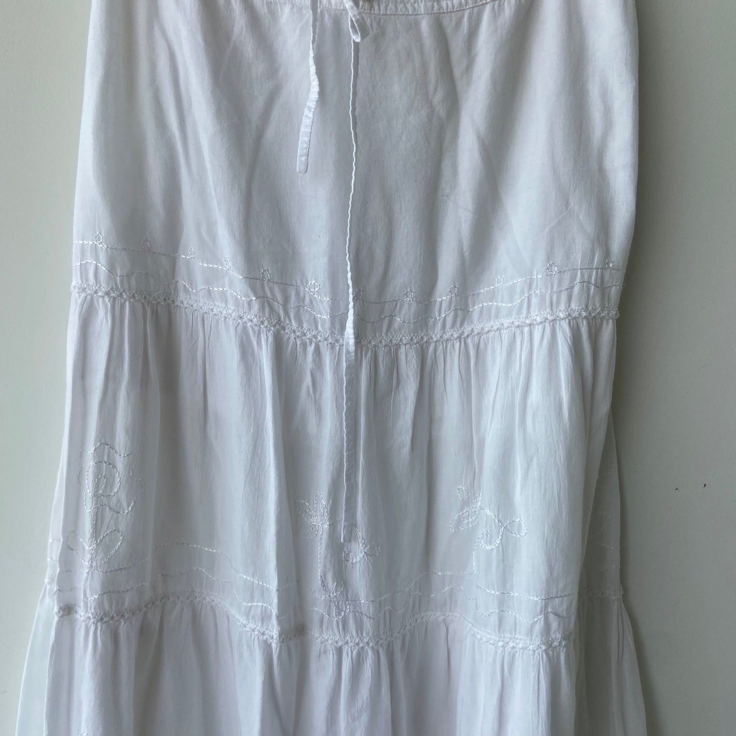 Vintage White Tiered Skirt