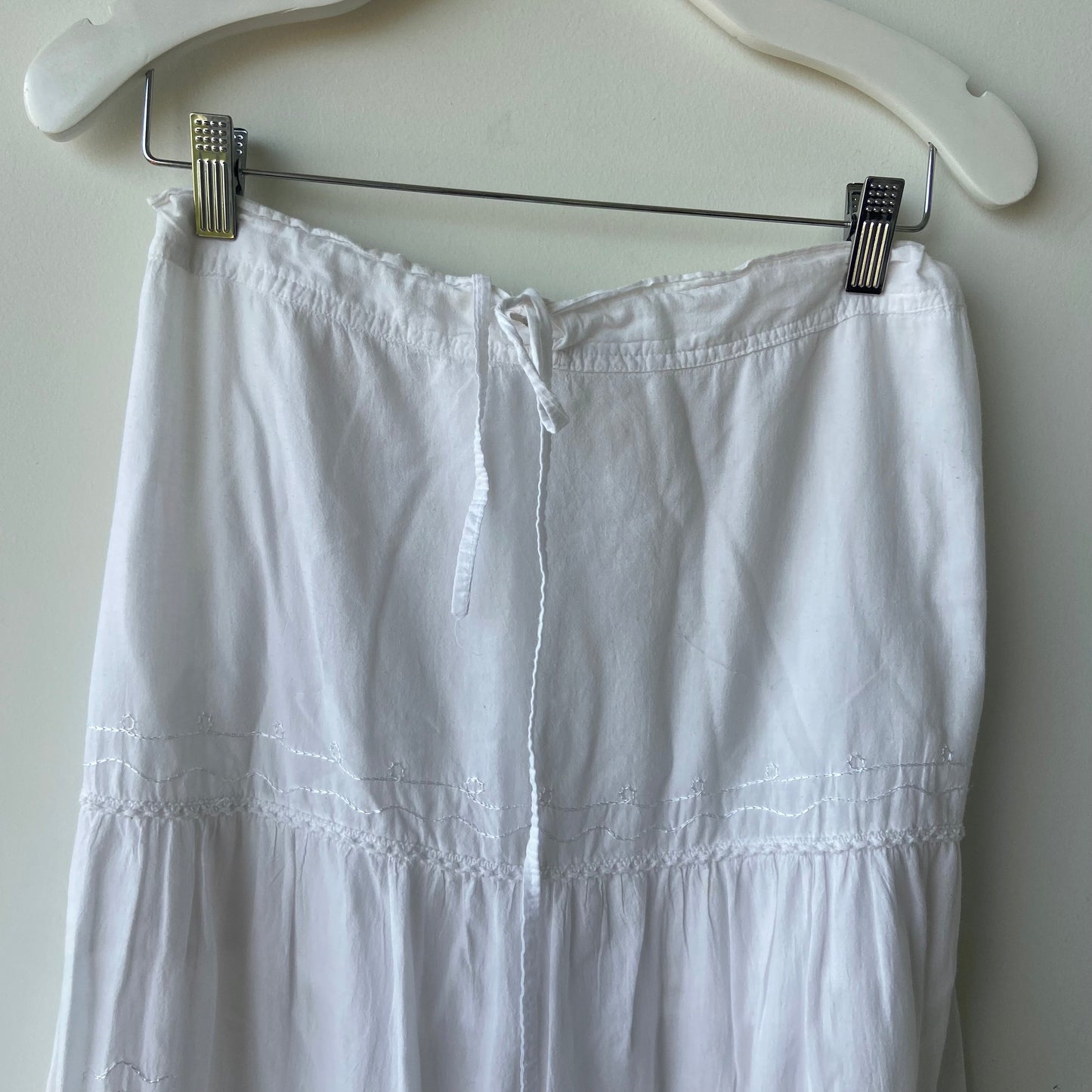 Vintage White Tiered Skirt