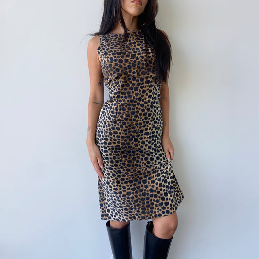 Vintage Cheetah Mod Dress