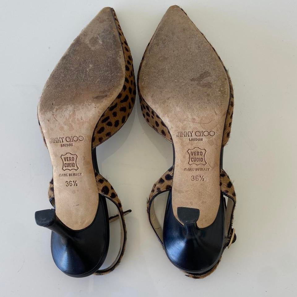 Jimmy Choo Leopard Slingback Kitten Heels