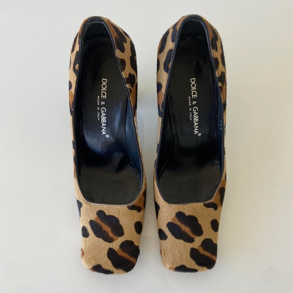 Dolce and Gabbana Leopard Block Heels