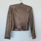 Distressed Leather Biker Jacket