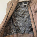 Distressed Leather Biker Jacket