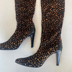 Nicole Miller Leopard Sock Boot