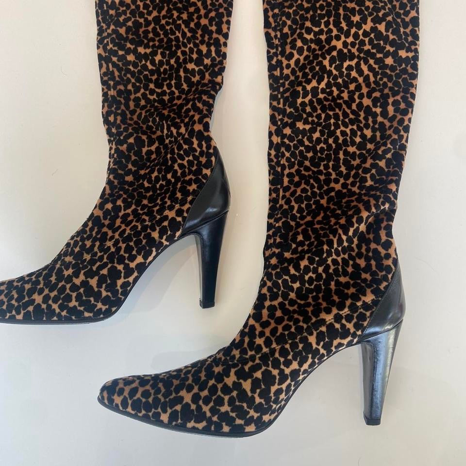 Nicole Miller Leopard Sock Boot