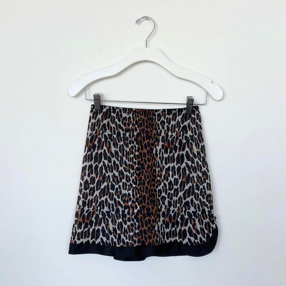 Vanity Fair Leopard Slip Skirt