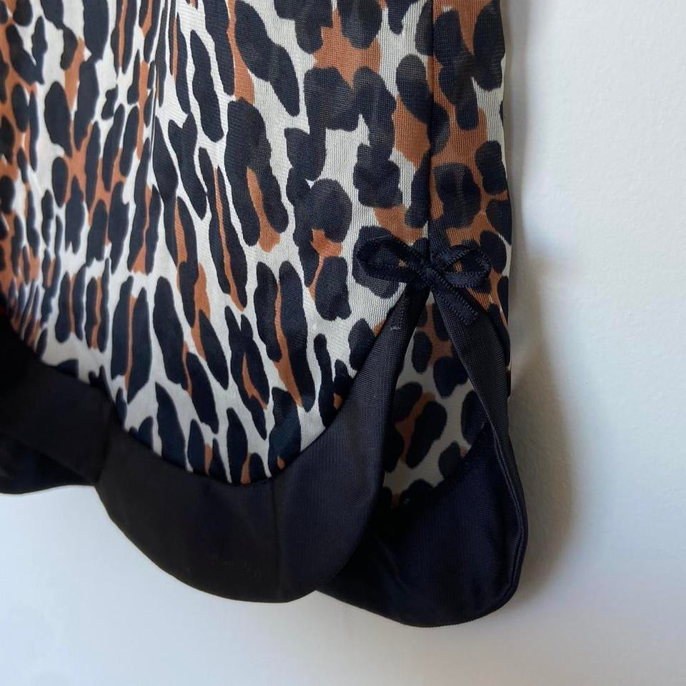 Vanity Fair Leopard Slip Skirt