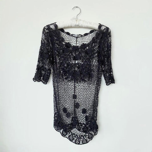 Vintage Crochet Mesh Shirt