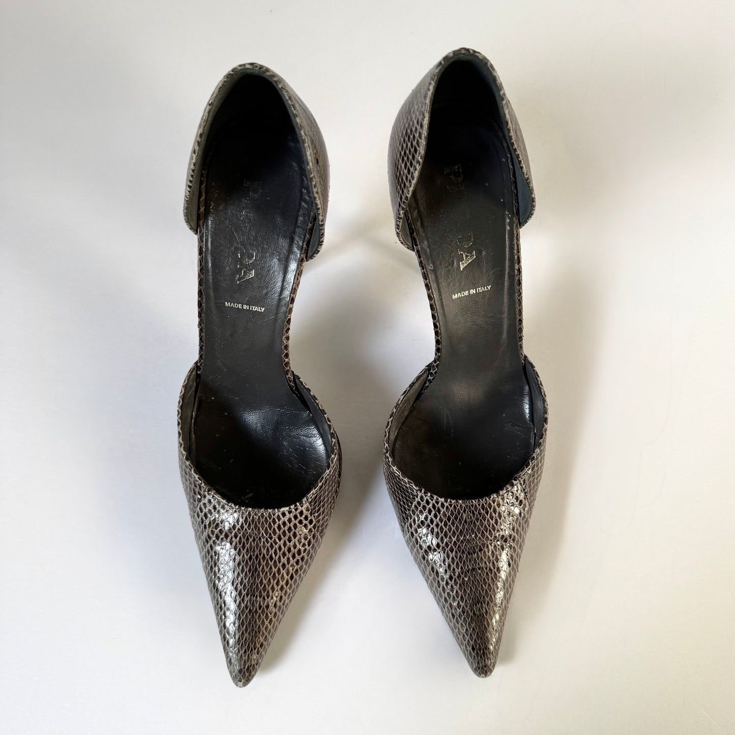Vintage Prada Snakeskin Heels (35.5)