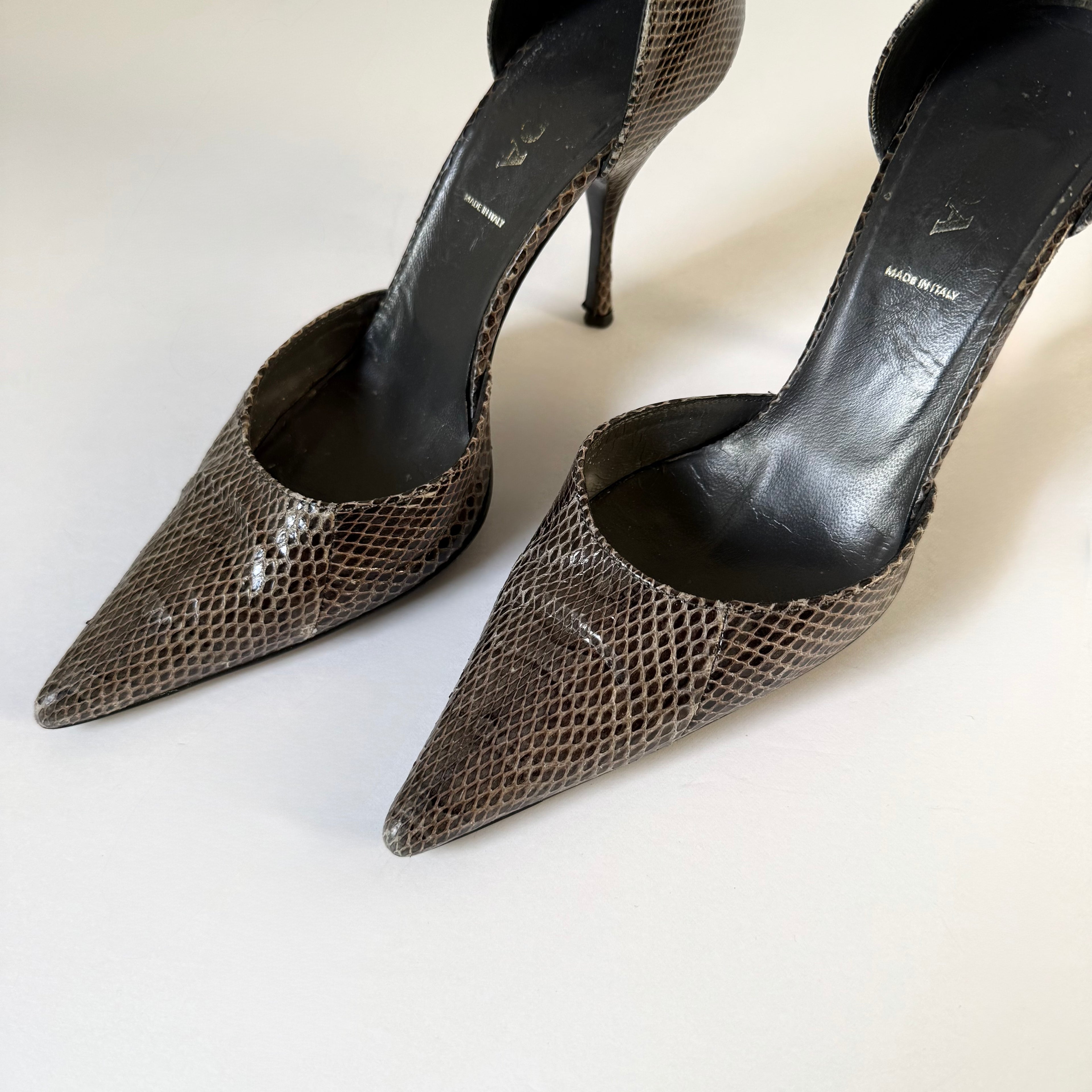Vintage Prada Snakeskin Heels (35.5)