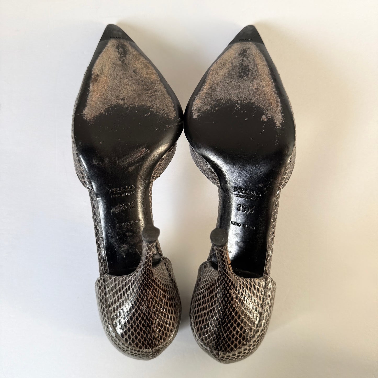 Vintage Prada Snakeskin Heels (35.5)