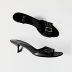 Vintage Moschino Buckle Kitten Heels (38.5)