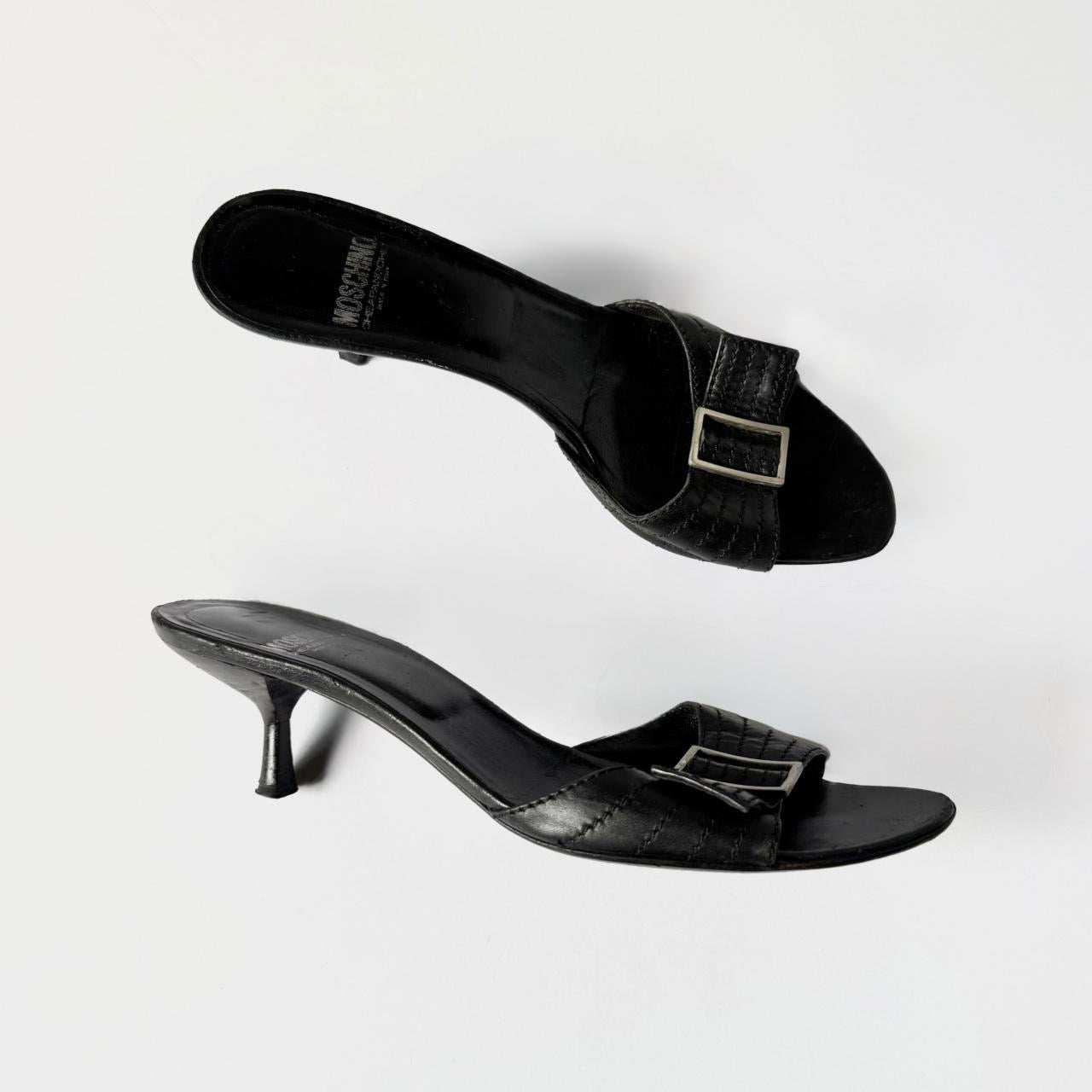 Vintage Moschino Buckle Kitten Heels (38.5)