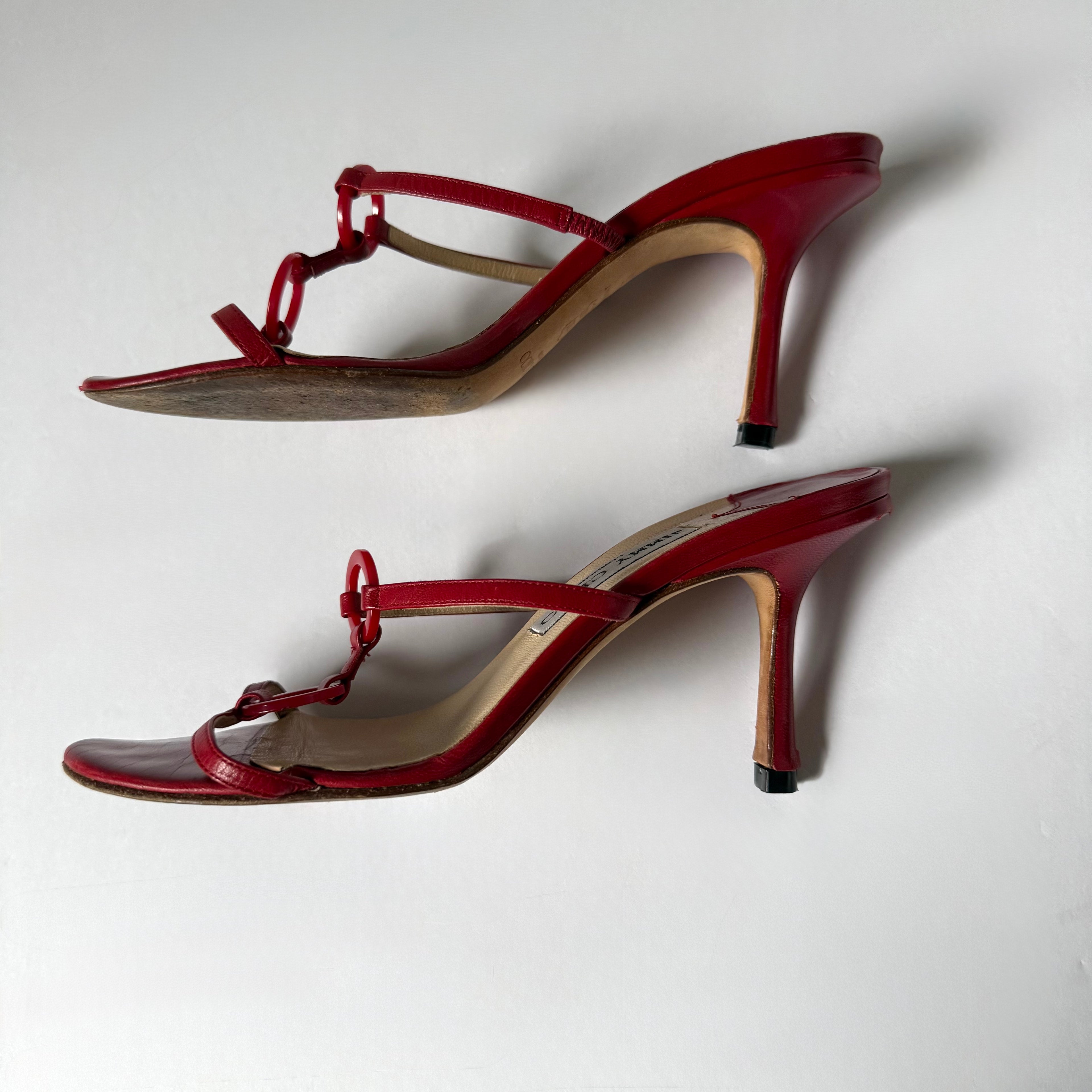 Jimmy Choo Red Sandal Heels (36)