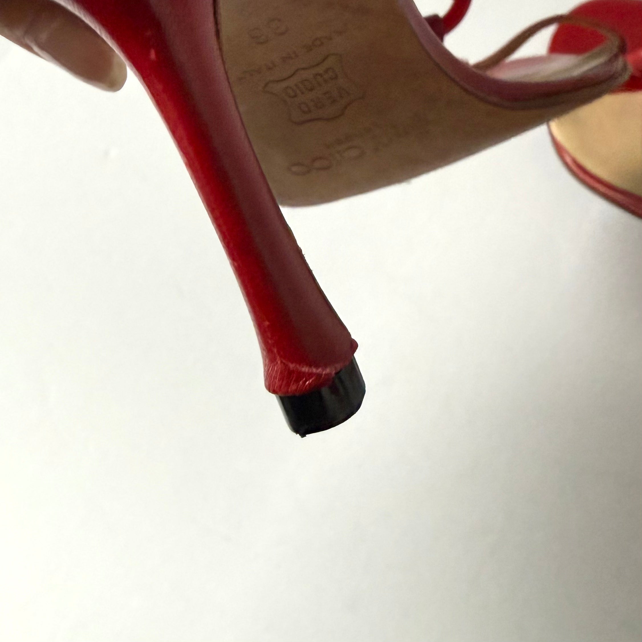 Jimmy Choo Red Sandal Heels (36)