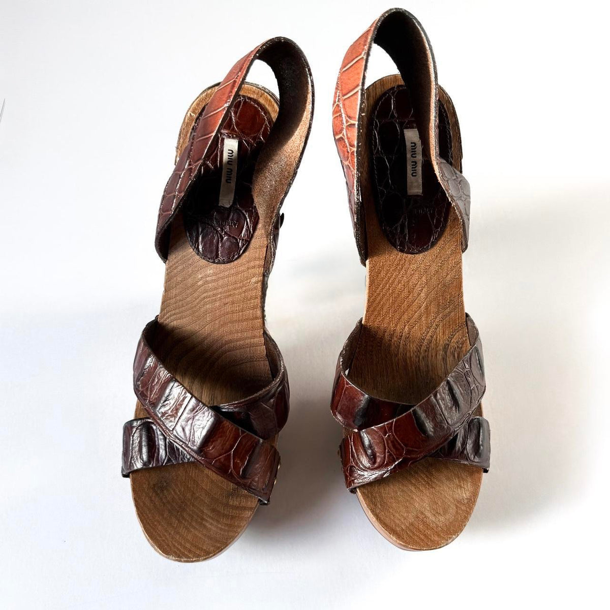 Vintage Miu Miu Platform Sandal Heels (39.5)