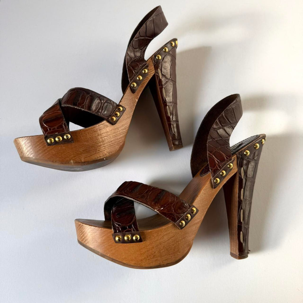 Vintage Miu Miu Platform Sandal Heels (39.5)